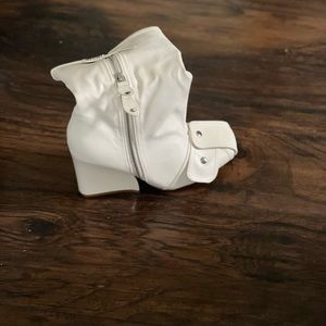 Women cream booties size 8